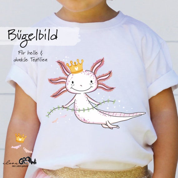 Bügelbild Axolotl Meerestier Geburtstag von ILOVEGROWIde