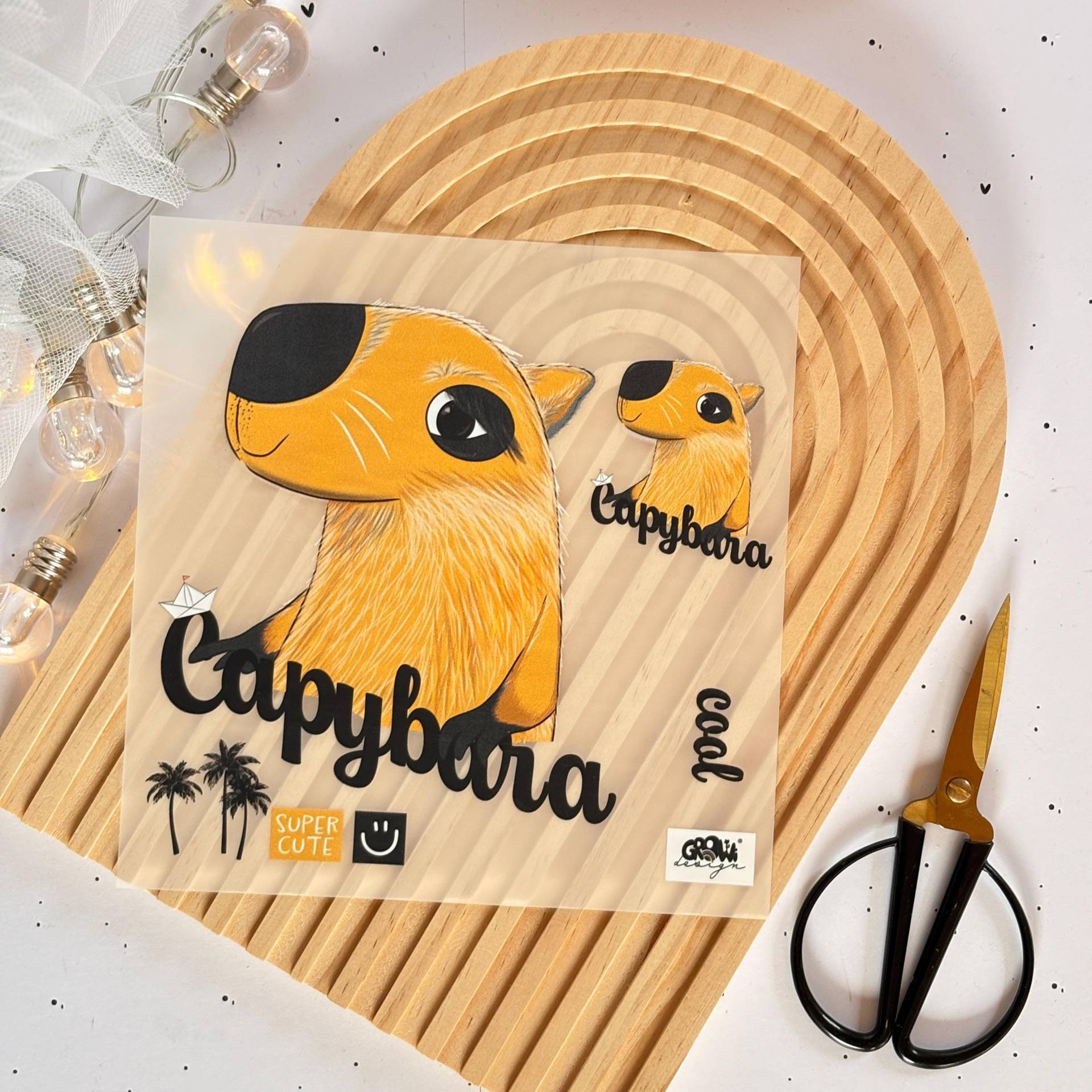 Bügelbild Capybara Wasserschwein - Dtf Transfer Bügelpatch Zum Aufbügeln Applikation Patch Ilovegrowi von ILOVEGROWIde