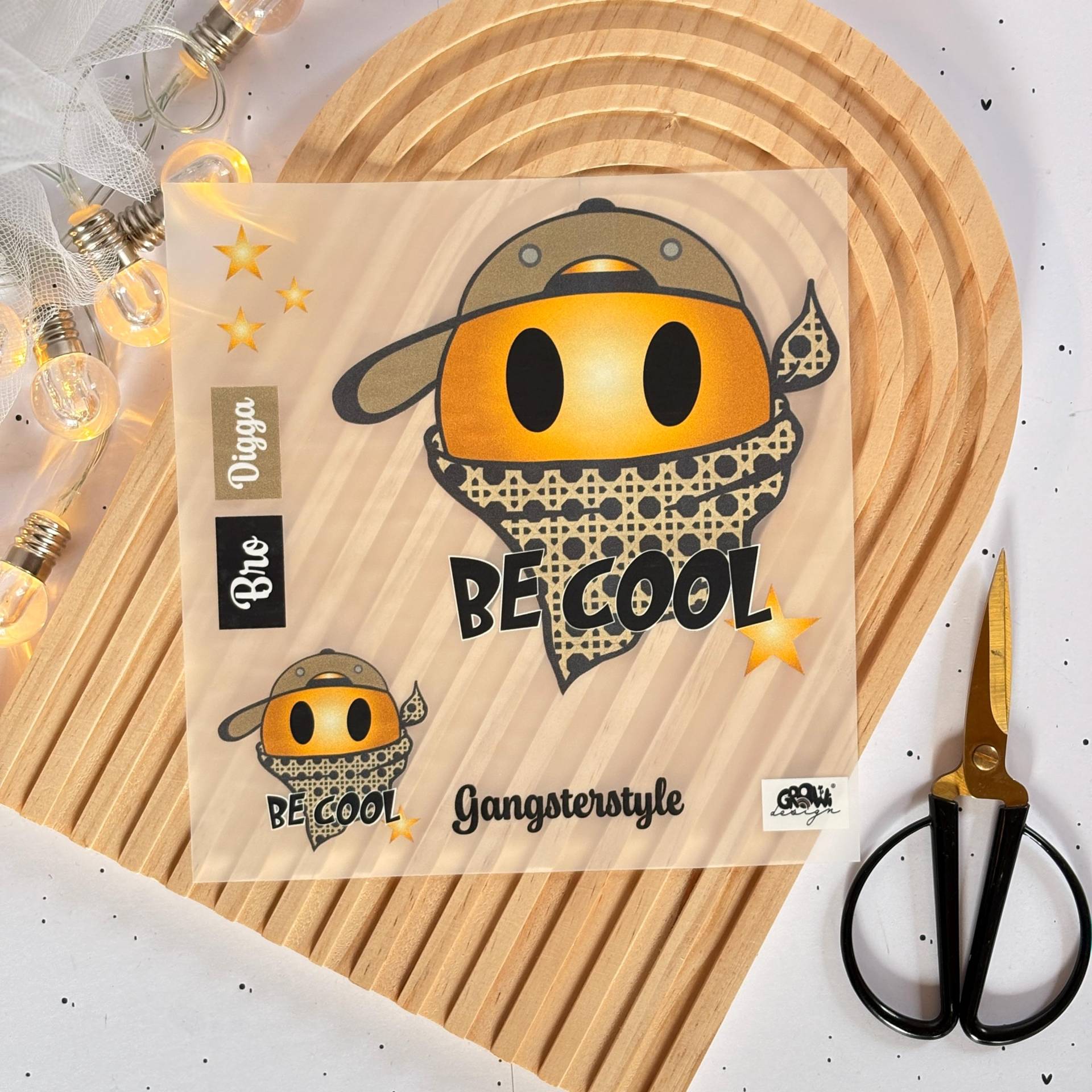 Bügelbild Cool Emoji Smiley - Dtf Transfer Bügelpatch Zum Aufbügeln Applikation Patch Ilovegrowi von ILOVEGROWIde
