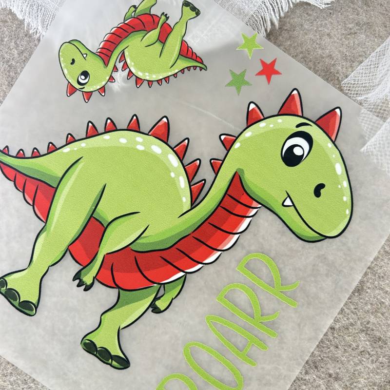 Bügelbild Dino Geburtstag Kindershirt von ILOVEGROWIde