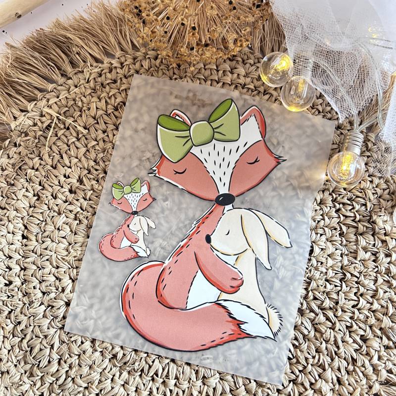 Bügelbild Fuchs Hase Waldtier von ILOVEGROWIde