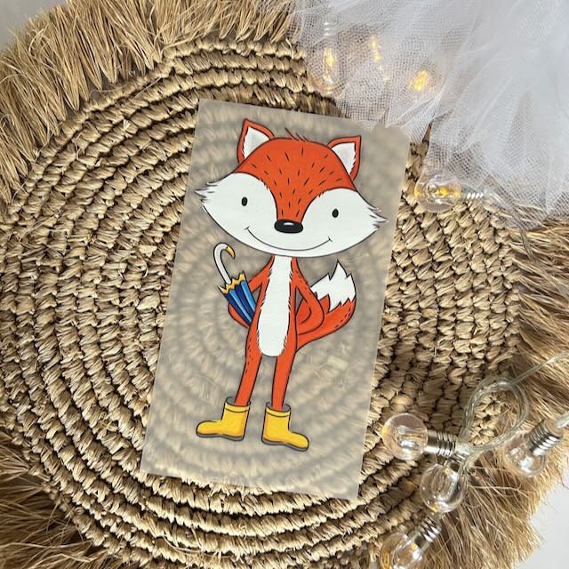 Bügelbild Fuchs Waldtier Regenschirm - Dtf Qualität Bügelbild Fuchs Waldtier Regenschirm - Dtf Qualität von ILOVEGROWIde