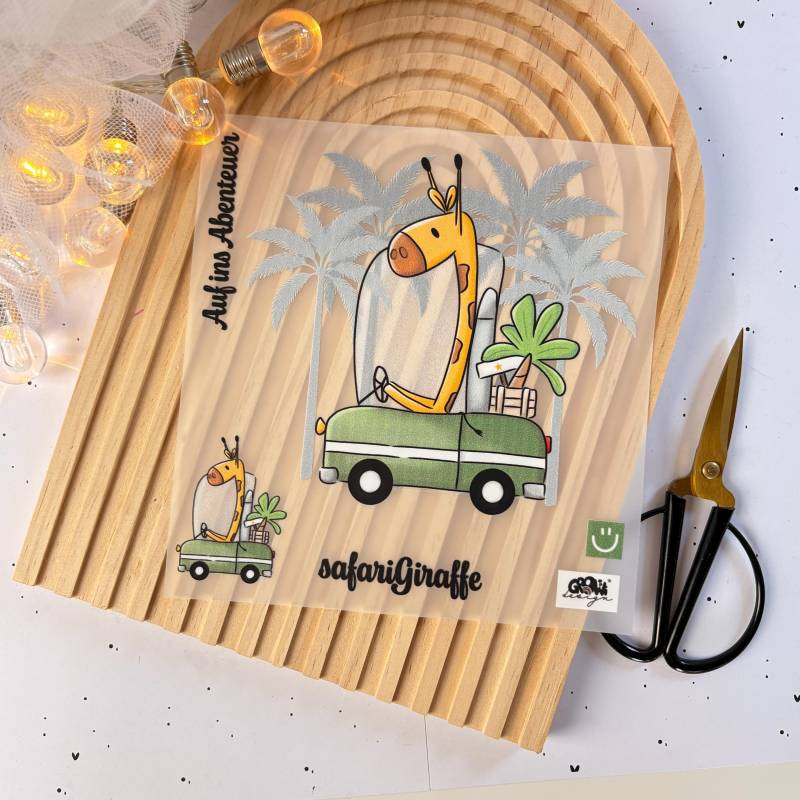 Bügelbild Giraffe Safari - Dtf Transfer Bügelpatch Zum Aufbügeln Applikation Patch Ilovegrowi von ILOVEGROWIde