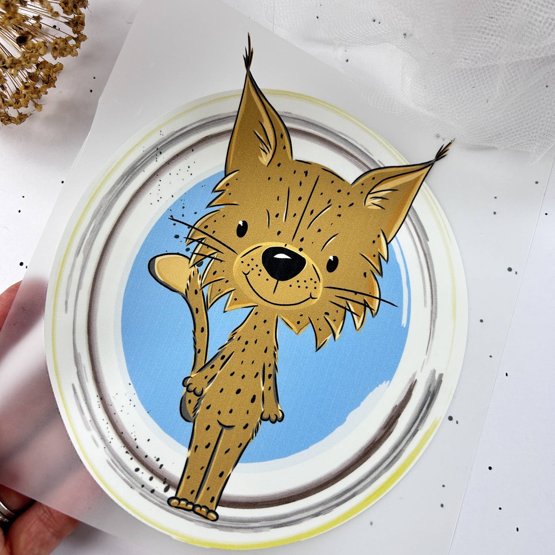 Bügelbild Luchs Tier A5 - Dtf Transfer Bügelpatch Zum Aufbügeln Applikation Patch Ilovegrowi von ILOVEGROWIde