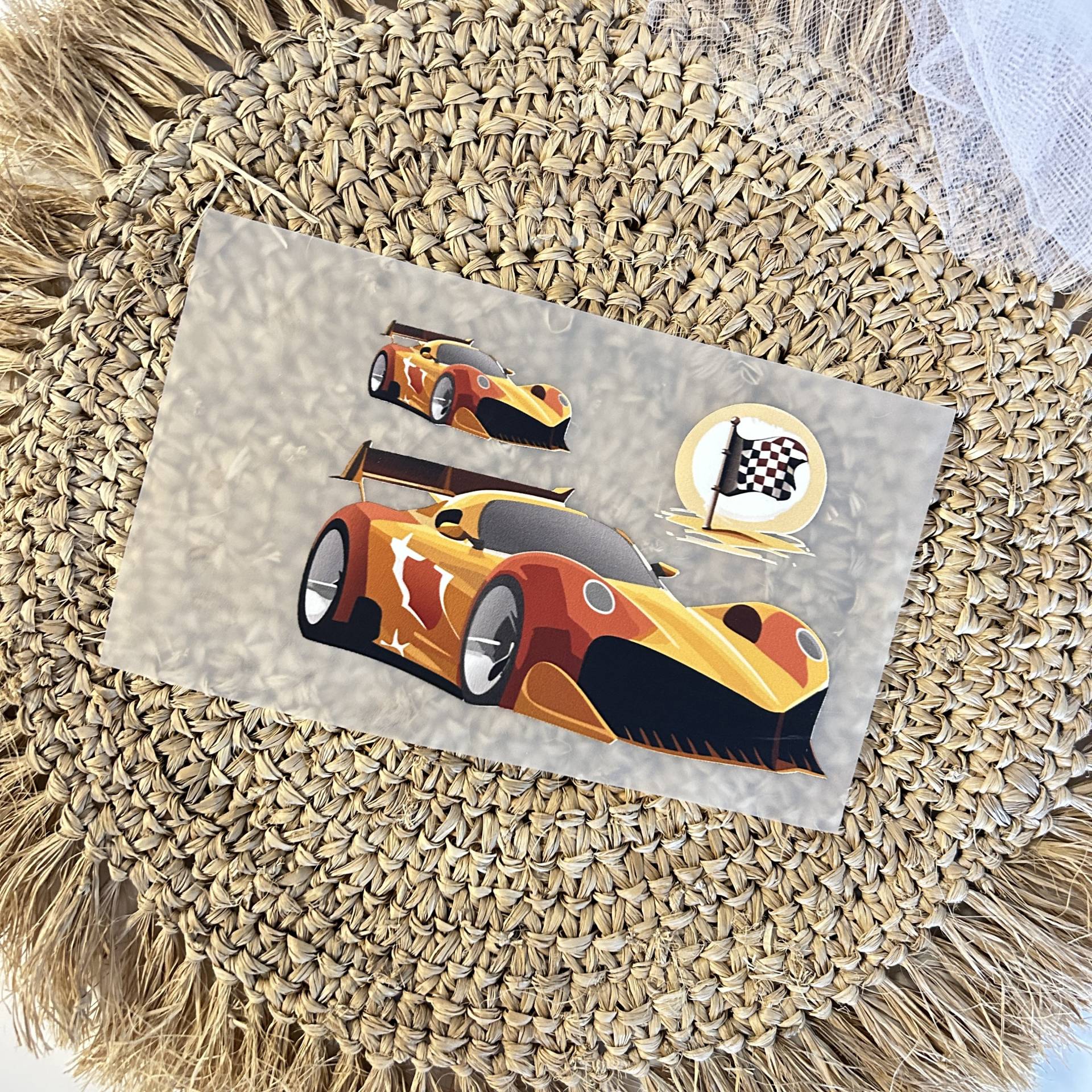 Bügelbild Rennauto Sportwagen - Dtf Qualität Zum Aufbügeln von ILOVEGROWIde