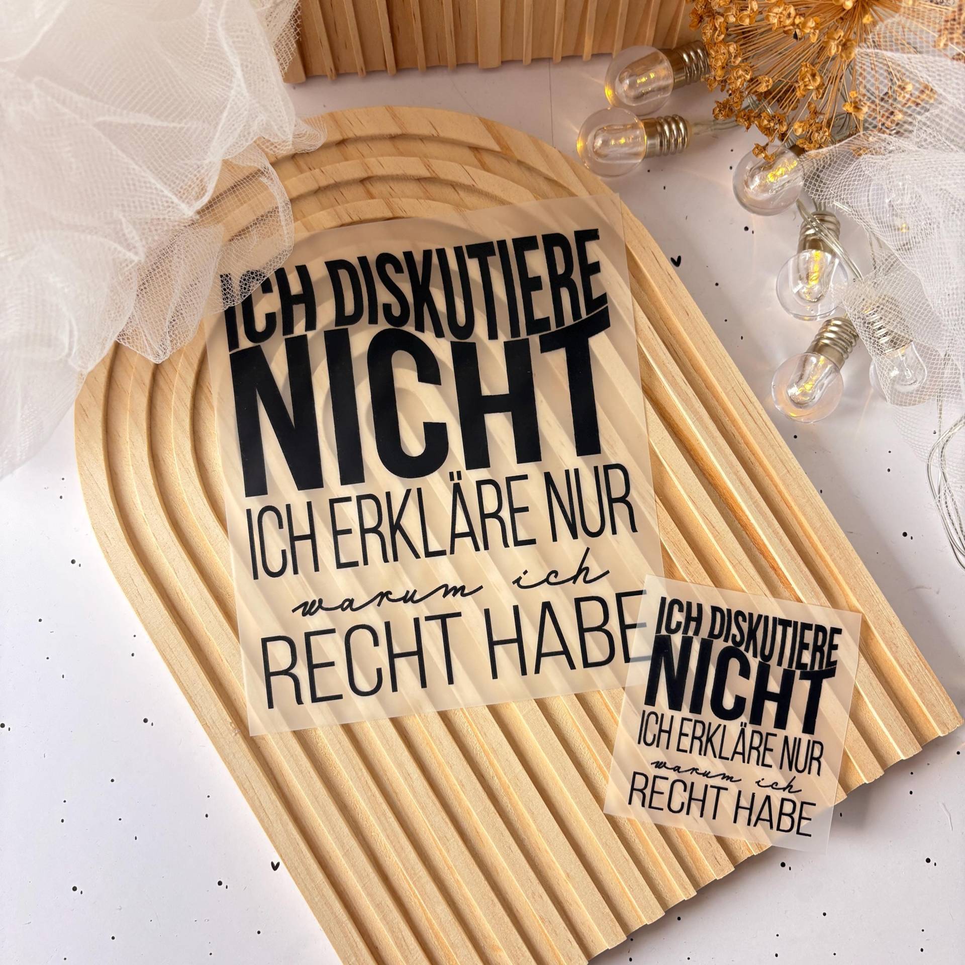 Bügelbild Statement Ich Diskutiere Nicht A5 - Dtf Transfer Bügelpatch Zum Aufbügeln Applikation Patch Ilovegrowi von ILOVEGROWIde
