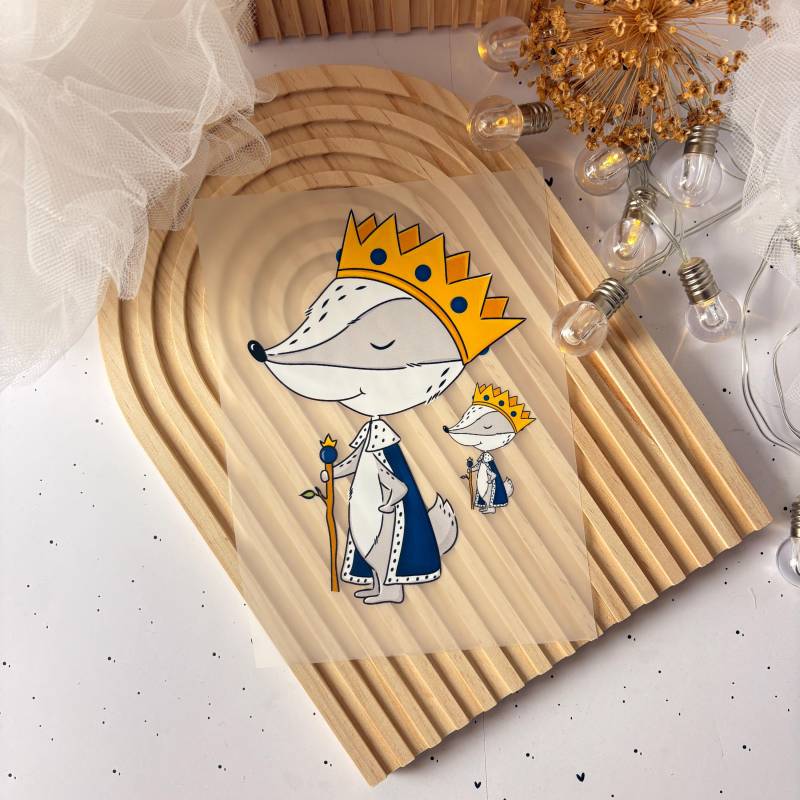 Bügelbild Waldtier König Dachs - Dtf Qualität Zum Aufbügeln von ILOVEGROWIde