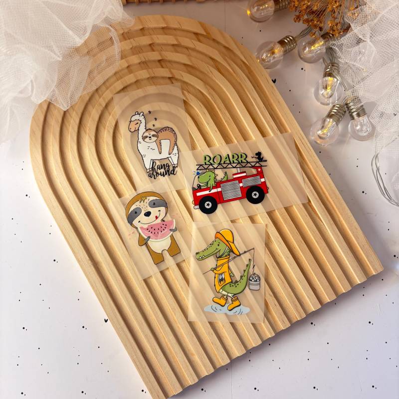 Bügelbilder Alpaka Faultier Krokodil Fuerwehr Dino Mini Pocket - Dtf Transfer Ilovegrowi von ILOVEGROWIde