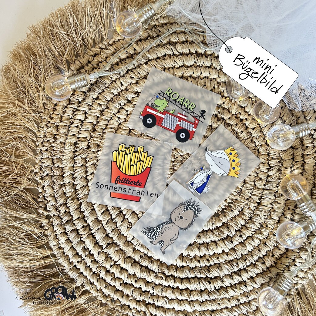 Bügelbilder Feuerwehr Dino Pommes Dachs Stachelschwein von ILOVEGROWIde