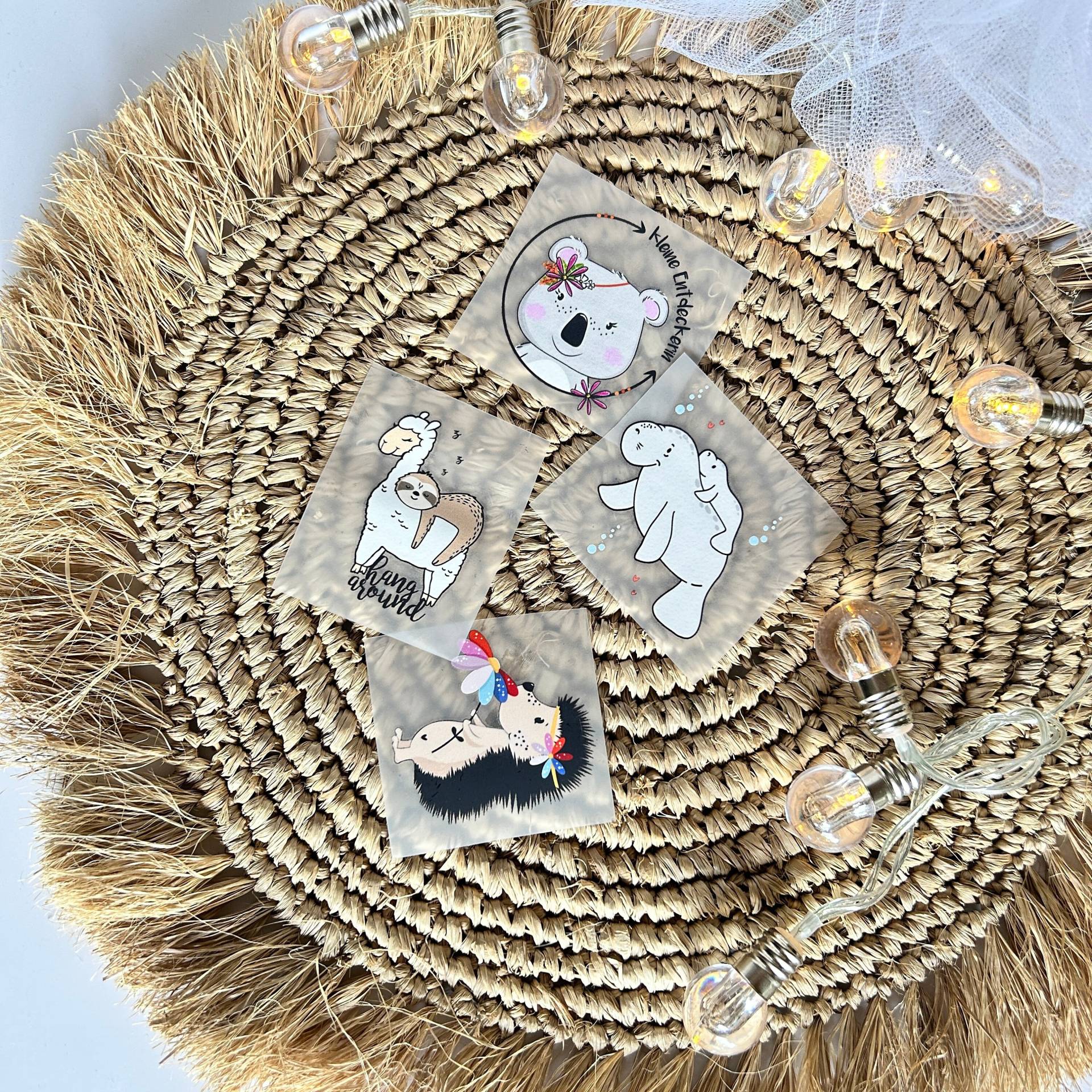 Bügelbilder Koala Manatee Alpaka Igel von ILOVEGROWIde