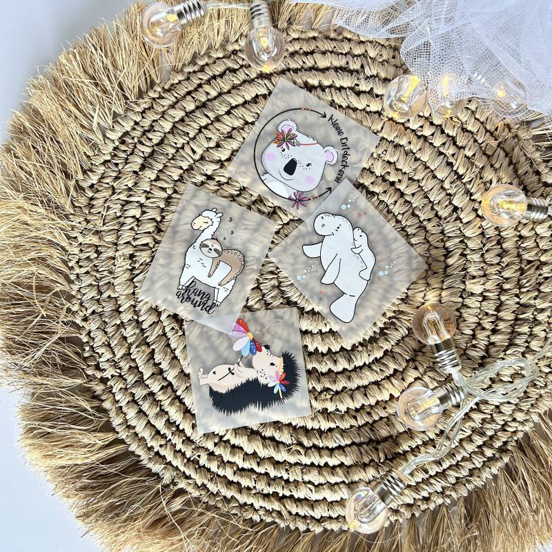 Bügelbilder Koala Manatee Alpaka Igel von ILOVEGROWIde