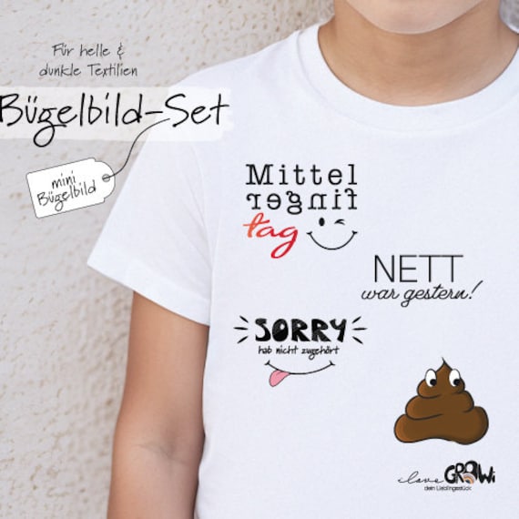 Bügelbilder Mittelfingertag Nett War Gestern Sorry Kackhaufen von ILOVEGROWIde