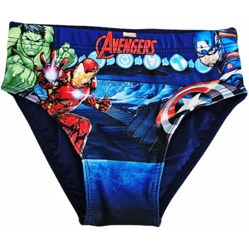 ILS I LOVE SHOPPING Badehose Slip für Kinder und Jugendliche Boxer Parigamba für Meer und Pool für Avengers Hulk, blau, 3-4 Jahre von ILS I LOVE SHOPPING