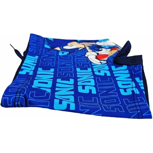 ILS I LOVE SHOPPING Badehose für Kinder und Jugendliche Boxer Slip Parigamba für Meer und Pool für Sonic, blau, 7-8 Jahre von ILS I LOVE SHOPPING