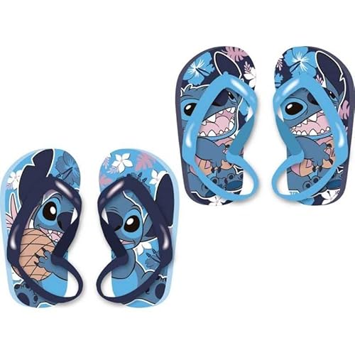 ILS I LOVE SHOPPING Flip-Flops mit elastischem Gurt für Kinder für Meer und Pool, Hausschuhe, Stitch Kinder, 24/25 EU von ILS I LOVE SHOPPING