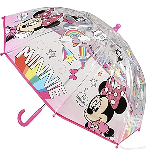 ILS I LOVE SHOPPING MINNIE MOUSE Regenschirm, mehrfarbig, Unisex, mit Glocke, für Kinder (Maus), mehrfarbig, Ø 71 cm von ILS I LOVE SHOPPING