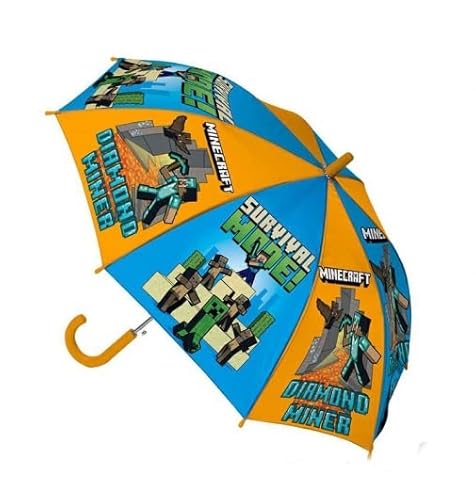 MINECRAFT - Regenschirm für Kinder, mehrfarbig, Unisex transparent von ILS I LOVE SHOPPING