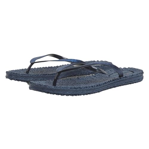 Ilse Jacobsen HORNBÆK | Cheerful01 | Damen Flip Flops mit Glitter | Dänische Design | Sommer Strand Zehentrenner | INDIGO | 36 EU von Ilse Jacobsen