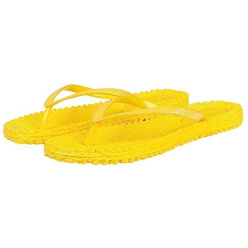 Ilse Jacobsen HORNBÆK | Cheerful01 | Damen Flip Flops mit Glitter | Dänische Design | Sommer Strand Zehentrenner | Yellow | 42 EU von Ilse Jacobsen