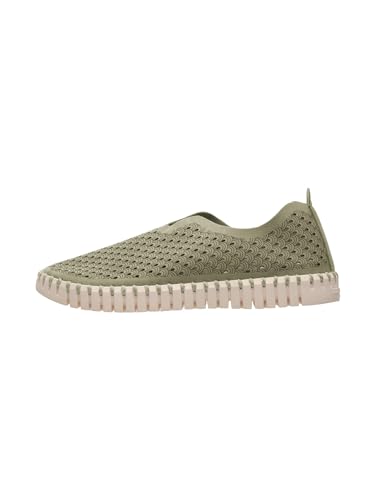 Ilse Jacobsen HORNBÆK | Flache Damen-Schuhe | Slip-On Sneaker mit Recyceltem Mikrofaser-Material und Rutschfester Natur-Gummisohle | Tulip3275 | Leicht Atmungsaktiv Umweltfreundlich | Army | 37 von Ilse Jacobsen