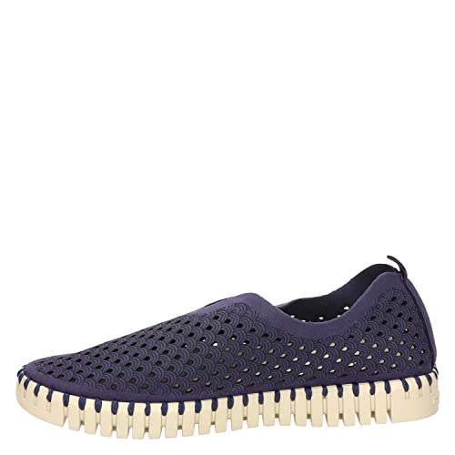 Ilse Jacobsen HORNBÆK | Flache Damen-Schuhe | Slip-On Sneaker mit Recyceltem Mikrofaser-Material und Rutschfester Natur-Gummisohle | Tulip3275 | Leicht Atmungsaktiv Umweltfreundlich | Navy | 40 von Ilse Jacobsen