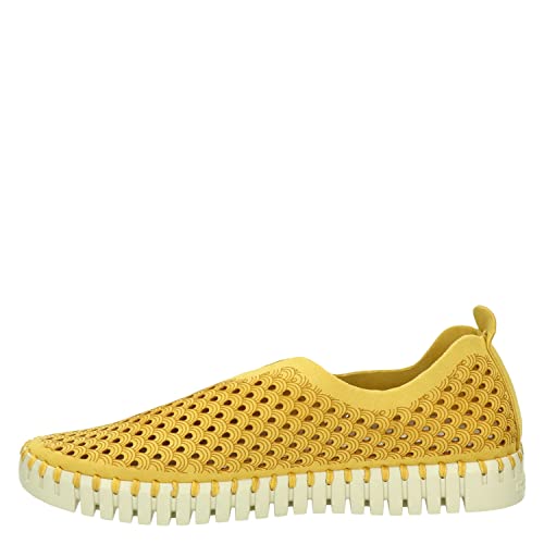 Ilse Jacobsen HORNBÆK | Flache Damen-Schuhe | Slip-On Sneaker mit Recyceltem Mikrofaser-Material und Rutschfester Natur-Gummisohle | Tulip3275 | Leicht Atmungsaktiv Umweltfreundlich | Yellow | 40 von Ilse Jacobsen