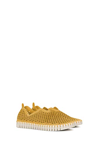 Ilse Jacobsen HORNBÆK | Flache Damen-Schuhe | Slip-On Sneaker mit Recyceltem Mikrofaser-Material und Rutschfester Natur-Gummisohle | Tulip3275 | Leicht Atmungsaktiv Umweltfreundlich | Yellow | 40 von Ilse Jacobsen