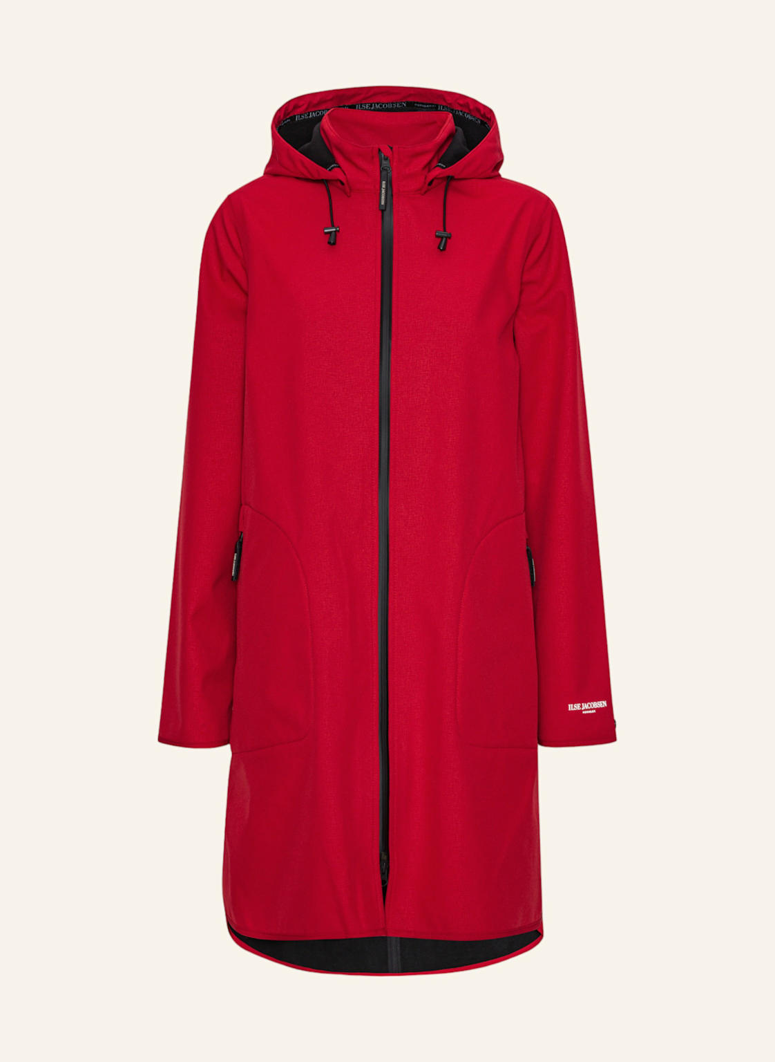 Ilse Jacobsen Regenmantel Mit Abnehmbarer Kapuze rot von ILSE JACOBSEN