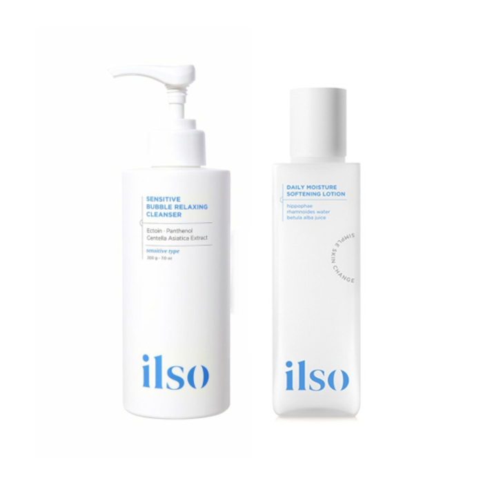 ILSO - Sensitive Bubble Relaxing Cleanser - 200g + Daily Moisture Softening Lotion - 150ml Set von ILSO