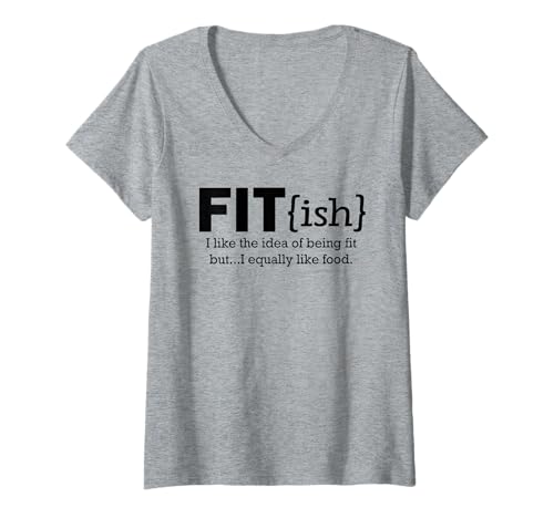 Damen Fit - Fish Funny Workout für Damen | Lustiges Training T-Shirt mit V-Ausschnitt Damen Fit - Fish Funny Workout für Damen | Lustiges Training T-Shirt mit V-Ausschnitt von ILYB Designs