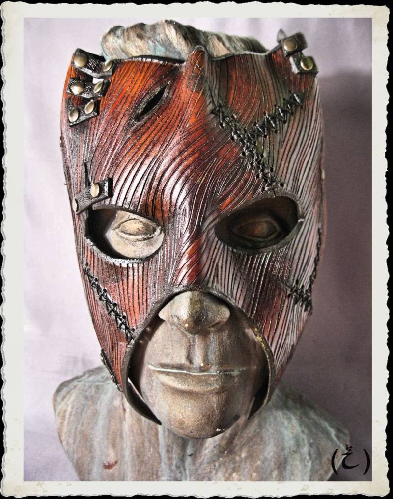 Holzmaske Aus Leder von ILeatherCraft