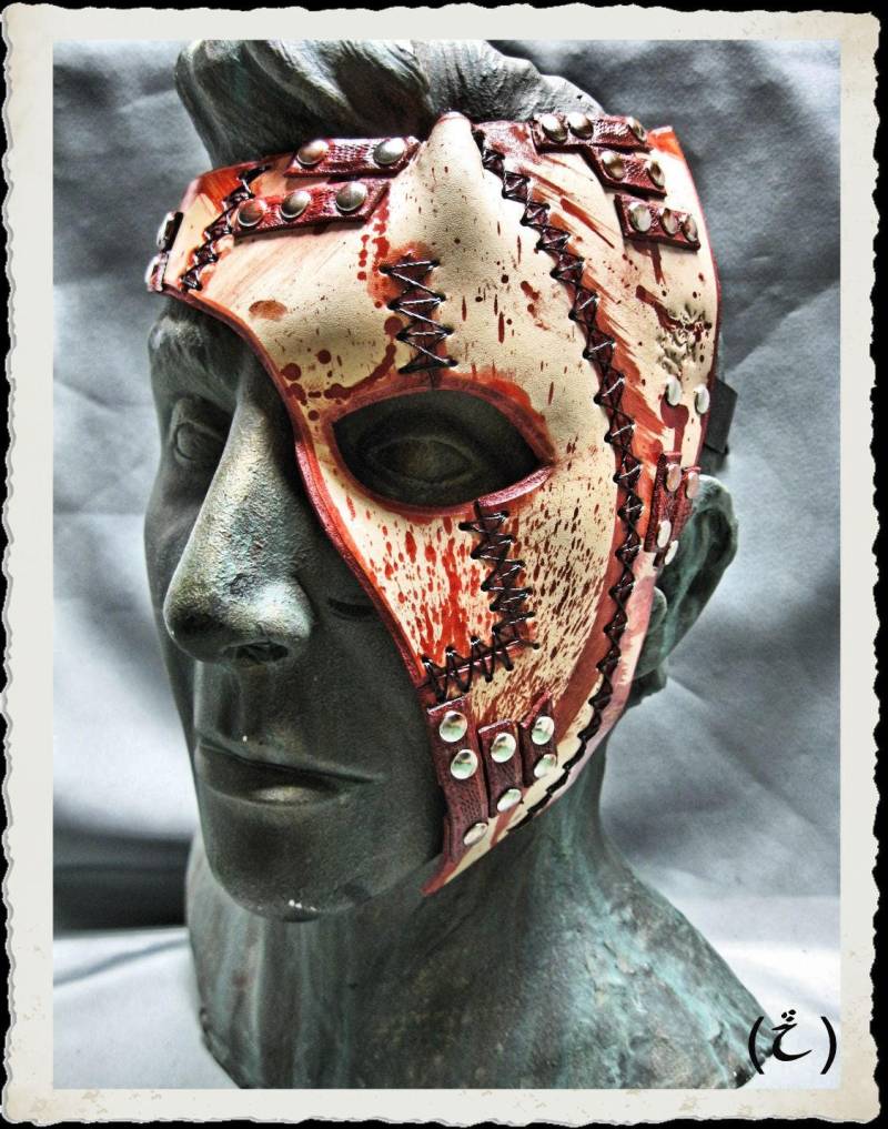 Leder Halbmaske - Geschweift Leder Halbmaske - Geschweift von ILeatherCraft