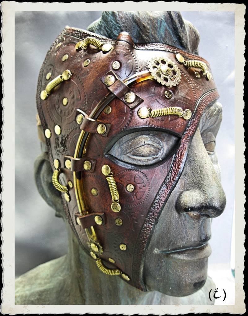 Leder Halbmaske - Steampunk Braun Leder Halbmaske - Steampunk Braun von ILeatherCraft