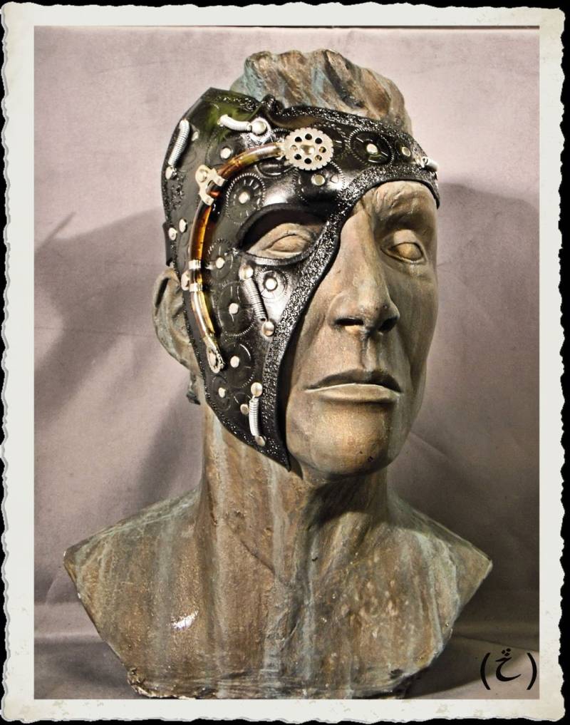 Leder Halbmaske - Steampunk Schwarz von ILeatherCraft