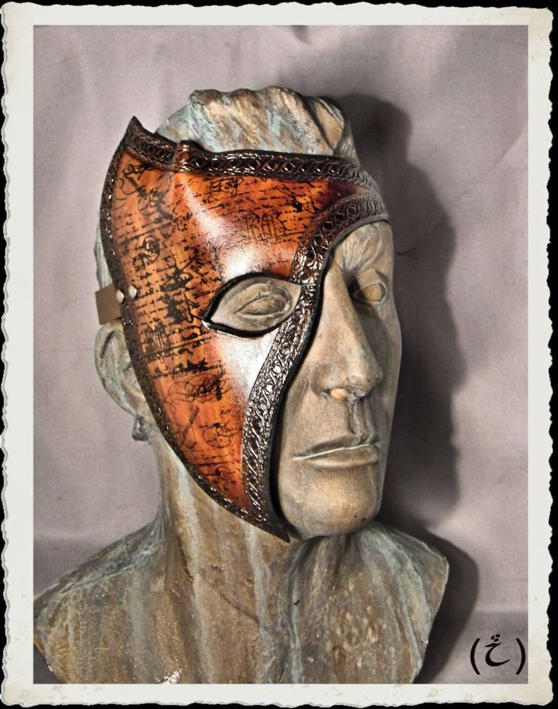 Leder Halbmaske - Tempus Braun Leder Halbmaske - Tempus Braun von ILeatherCraft