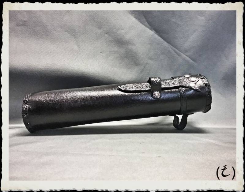 Lederrolle/Rolltasche Tube - Schwarz von ILeatherCraft