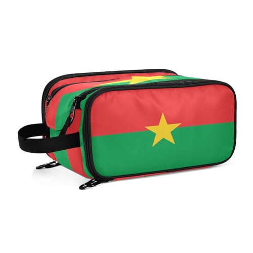 Burkina Faso Damen-Kulturbeutel, groß, Make-up-Tasche, Organizer, Reise-Kosmetiktasche, mehrfarbig, Einheitsgröße, Kosmetikkoffer von ILmira