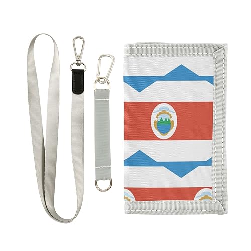 ILmira Damen Geldbörse mit Costa Rica-Flagge mit Münzfach und Kreditkartenfach, Gilrs Ordnerbörse mit Kette und Haken, mehrfarbig, Einheitsgröße, Dienstprogramm von ILmira