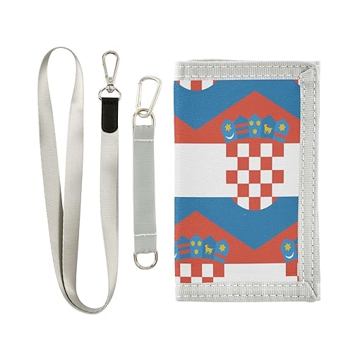 ILmira Damen Geldbörse mit Kroatien-Flagge und Münzfach und Kreditkartenfach, Gilrs Ordnerbörse mit Kette und Haken, mehrfarbig, Einheitsgröße, Dienstprogramm von ILmira