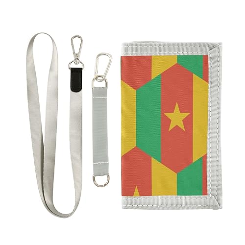 ILmira Kamerun-Flagge Damen Geldbörse mit Münzfach und Kreditkartenhalter, Gilrs Ordnerbörse mit Kette und Haken, mehrfarbig, Einheitsgröße, Dienstprogramm von ILmira