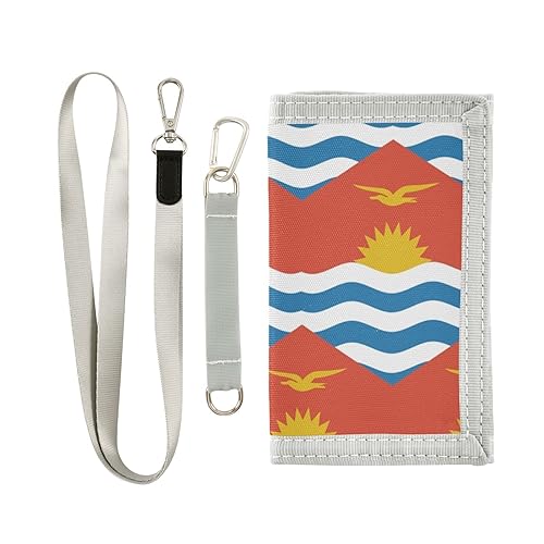 ILmira Kiribati Flag Damen Geldbörse mit Münzfach und Kreditkartenhalter, Gilrs Ordnerbörse mit Kette und Haken, mehrfarbig, Einheitsgröße, Dienstprogramm von ILmira