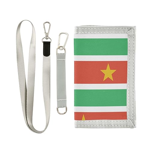 ILmira Suriname Flag Damen Geldbörse mit Münzfach und Kreditkartenhalter, Gilrs Ordner Geldbörse mit Kette und Haken, mehrfarbig, Einheitsgröße, Dienstprogramm von ILmira