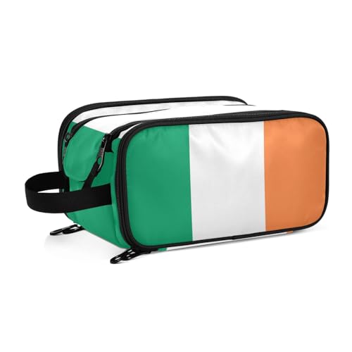 Kulturbeutel für Damen, Irland-Flaggen, groß, Make-up-Tasche, Organizer, Reise-Kosmetiktasche, mehrfarbig, Einheitsgröße, Kosmetikkoffer von ILmira