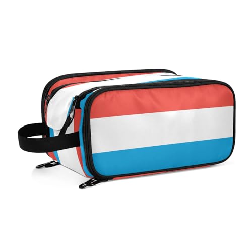 Luxemburg Flags Kulturbeutel für Damen, große Make-up-Tasche, Organizer, Reise-Kosmetiktasche, mehrfarbig, Einheitsgröße, Kosmetikkoffer von ILmira