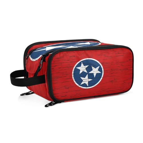 Tennessee State Flag Damen Kulturbeutel Große Make-up-Tasche Organizer Reise Kosmetiktasche, mehrfarbig, Einheitsgröße, Beauty Case von ILmira