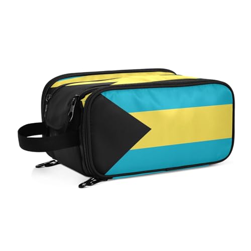 The Bahamas Flags Damen Kulturbeutel, groß, Make-up-Tasche, Organizer, Reise-Kosmetiktasche, mehrfarbig, Einheitsgröße, Kosmetikkoffer von ILmira