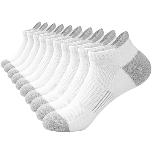 ILovDaisy Sneaker Socken Damen Sportsocken Weiß 35-38, 5 Paar Sneakersocken Laufsocken Atmungsaktiv Kurze Knöchelsocken aus Baumwolle von ILovDaisy