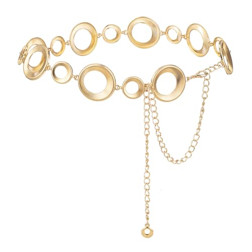 Luvatar Mode Metall Taillenkette Gürtel Bluse Kleid Pullover Kette Gürtel .., Gold, T00, Medium von ILuvatar