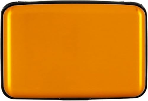 IMAGILIVSPAS RFID-blockierender Kreditkartenschutz, Aluminium-Ausweishülle, Hartschale, Visitenkartenhalter, Metallgeldbörse für Männer oder Frauen, 1 Stück, Gold, RFID-blockierendes Kartenetui von IMAGILIVSPAS