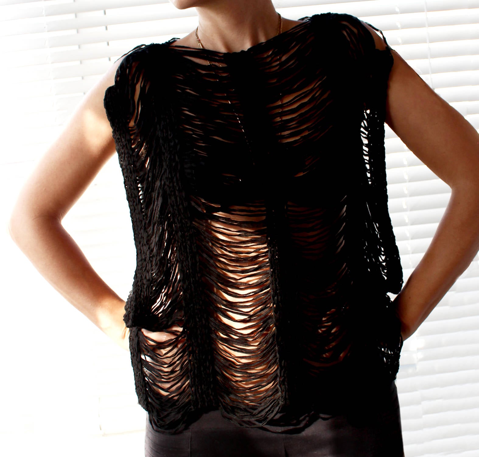 Schwarzes Gestricktes Strand Top Schwarzes Gestricktes Strand Top von IMAGINEyaseminbibin